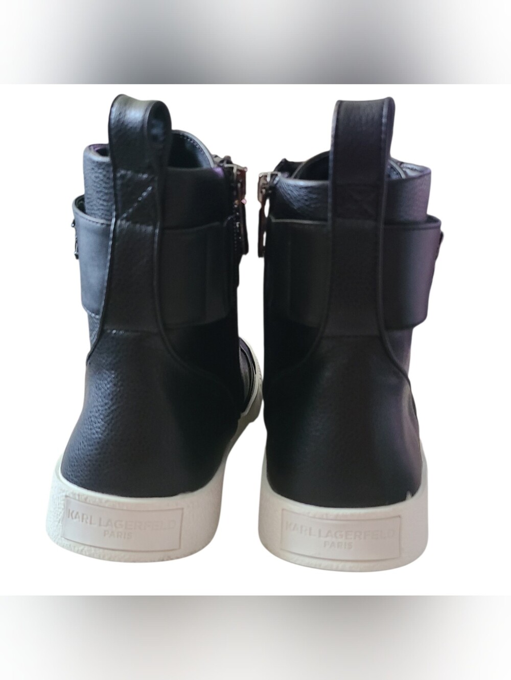 NWOT | KARL LAGERFELD | HIGH TOP SNEAKERS | SIZE 8 - Picture 8 of 12